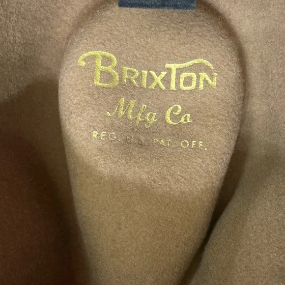 High End Brixton Mfg Co Tan Felt Men’s S 7 Fedora Hat MINTY - Picture 10 of 11